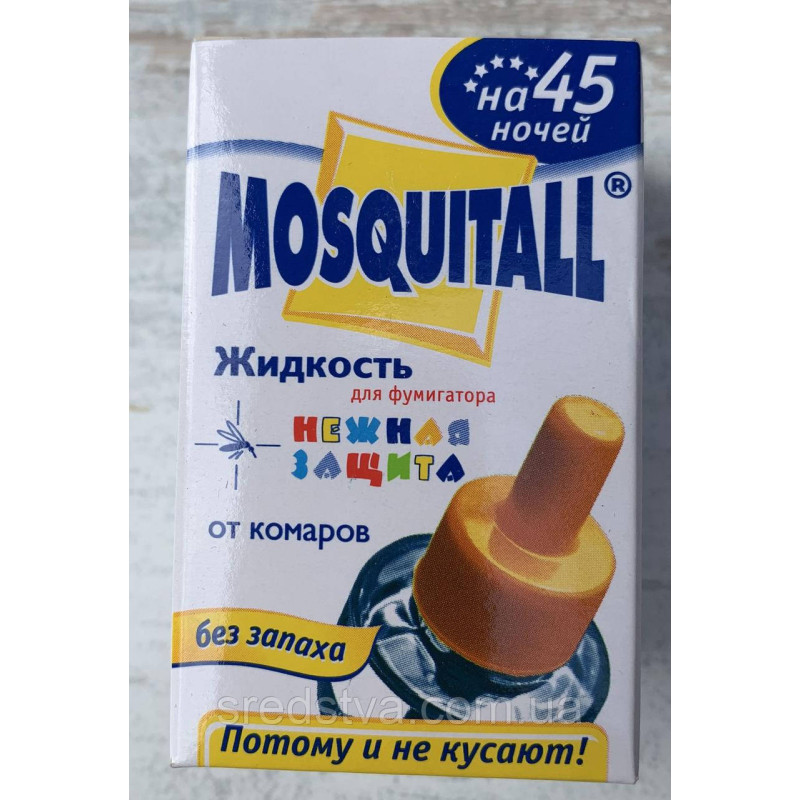 Москітол Рідина для фумігатора від комарів "Ніжний захист" 30мл/45ночей Москітол Рідина для фумігатора від комарів "Ніжний захист" 30мл/45ночей