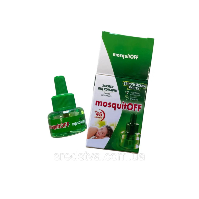 МоскітОфф (MosquitOff) Рідина від комарів 45 ночей для фумігатора без запаху МоскітОфф (MosquitOff) Рідина від комарів 45 ночей для фумігатора без запаху